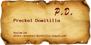 Preckel Domitilla névjegykártya